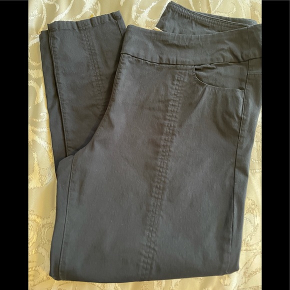 Soft Surroundings twill pants with pull-on waist - Picture 1 of 4